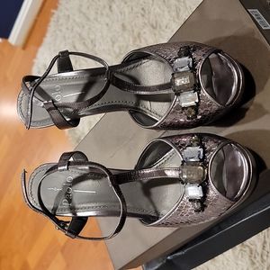 Paolo Pewter Dress Sandals